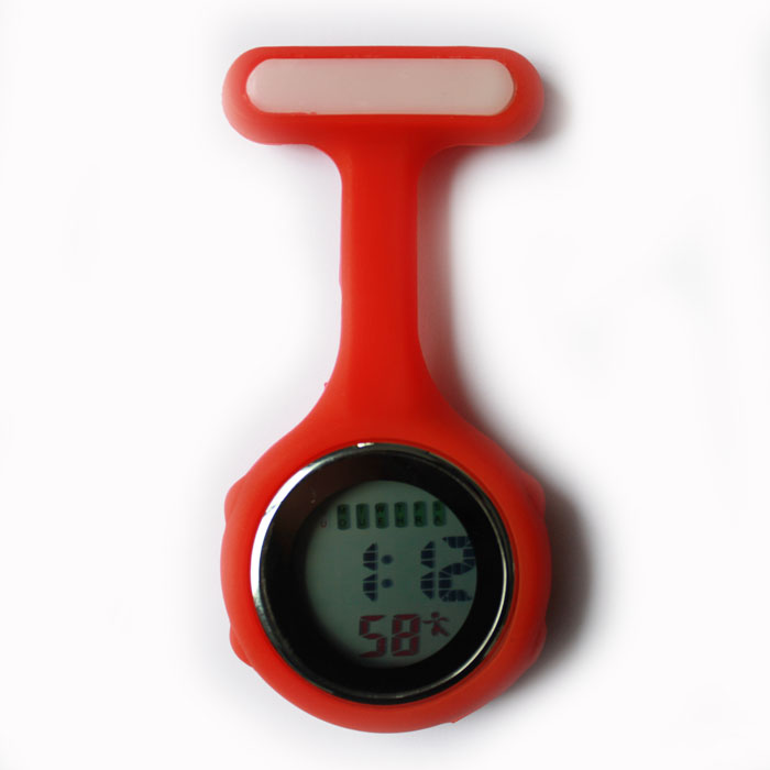 Silicone digital fob nurse watch  , NS888  , 12 fashion colors 