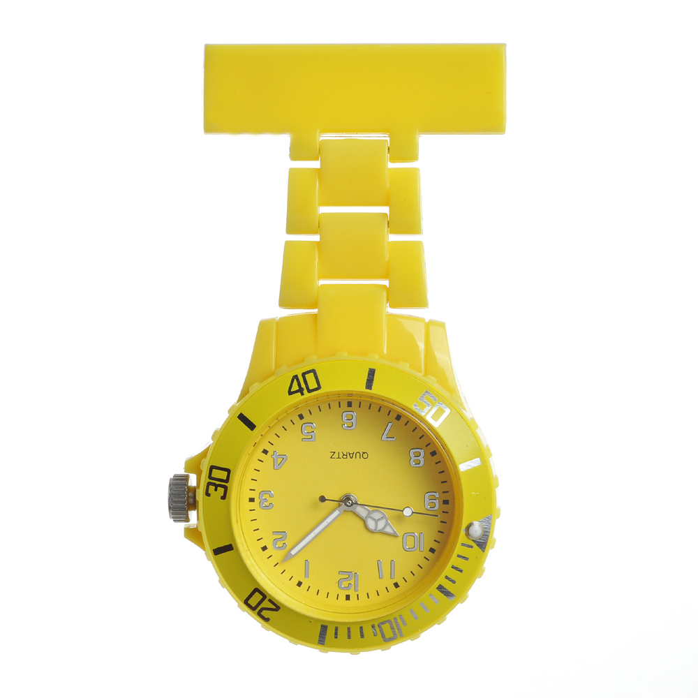 Plastic neon nursing watch NS2102- Yellow