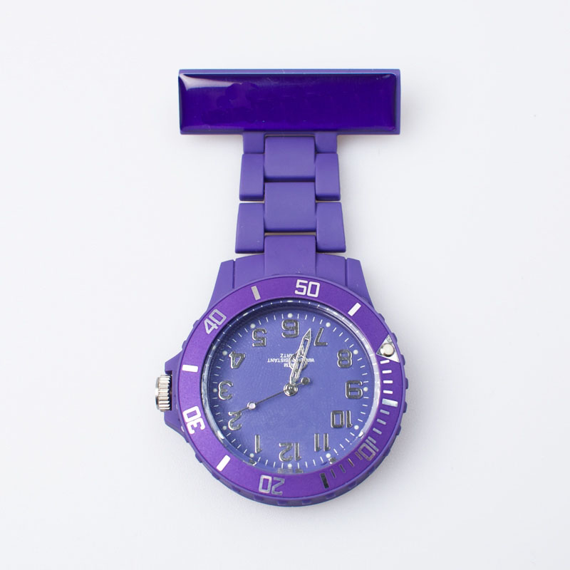 Plastic neon nursing watch NS2102- Purple