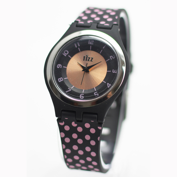 Slim watch -NT6361 with printing on PVC band ,customize design