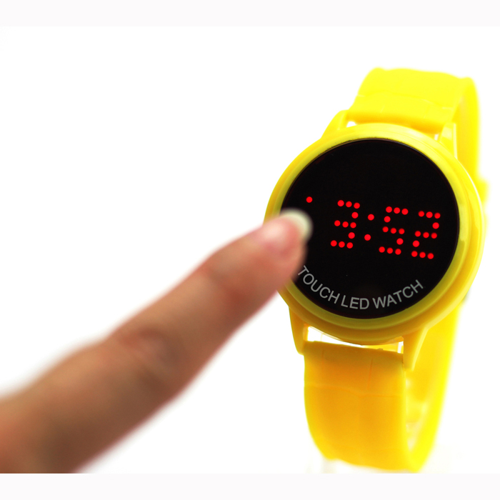 Touch screen LED watch NT6351 with plastic case 