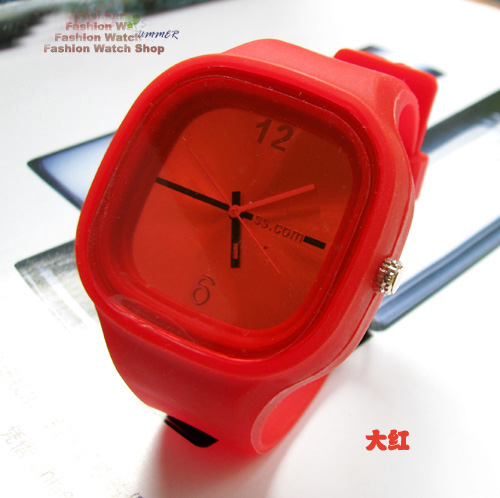 Jerry watch NT6312-Red Square shape jerry watch