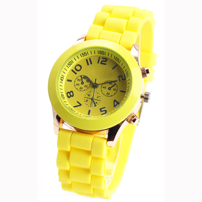 Geneva silicone watch NT6346 -Yellow