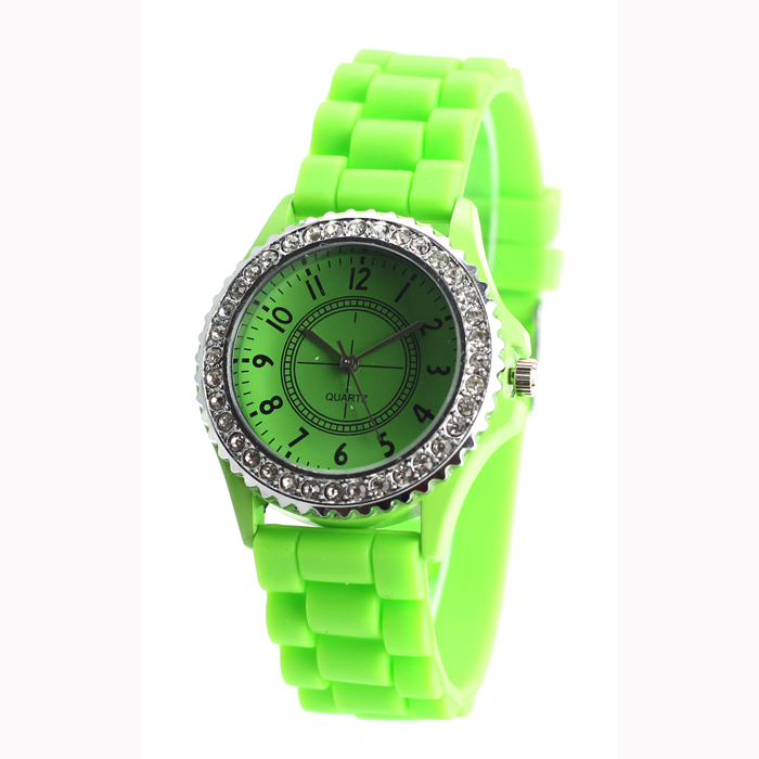 Geneva silicone watch NT6345 - with shining stones