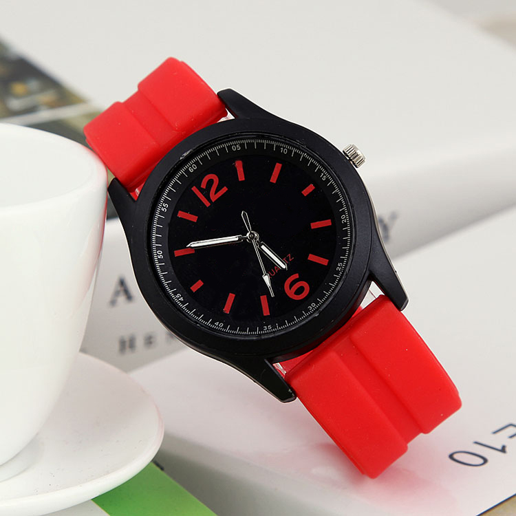 Geneva silicone watch NT6399 Red, turquoise, purple, black