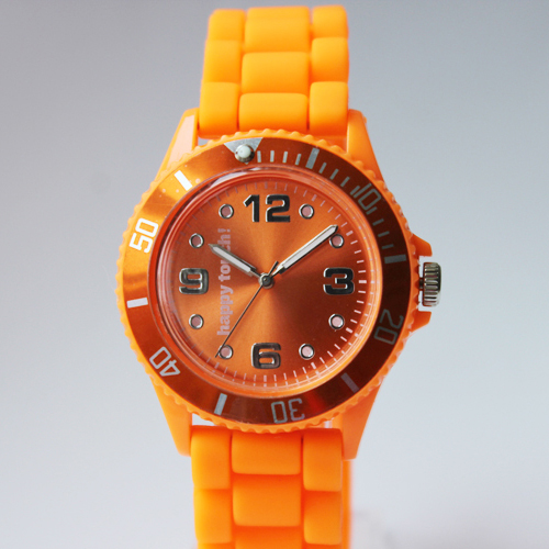 Silicone watch NT6330 ice style neon orange, yellow, pink, green