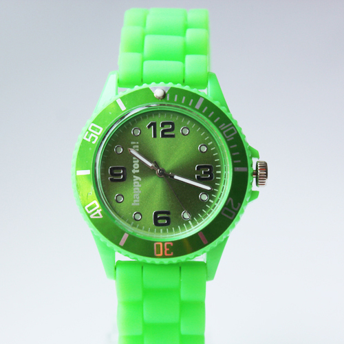 Silicone watch NT6330 ice style  neon green, purple,red,black  
