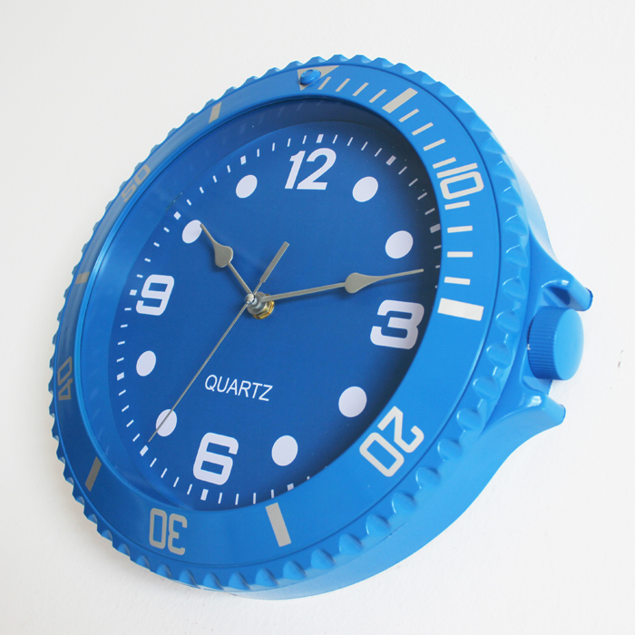 ice watch wall clock, watch shape clock, clock watch -blue