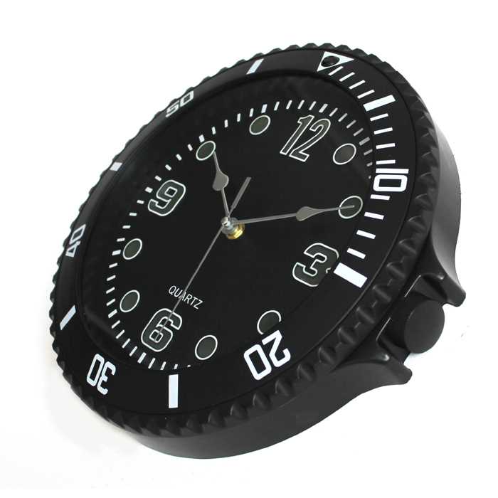 wrist watch wall clock, watch shape clock, ice watch clock --black