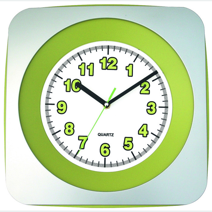 square and round clock,28101 green **29187