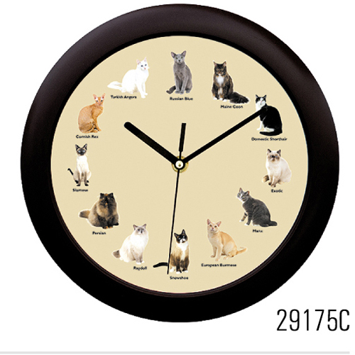 Cat sound clock,sound clock,Cat clock 29175