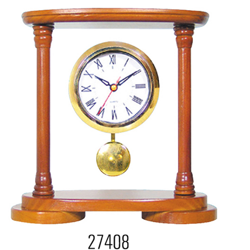 Wooden wall clock 27408, desk wooden clock