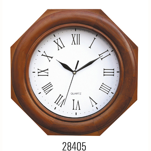 Wooden wall clock 28405 , Octagonal shape wood wall clock - 副本