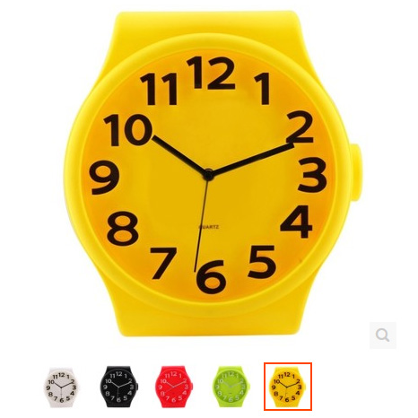 watch wall clock,wrist watch wall clock, watch shape clock, ice watch clock -- skyblue - 副本