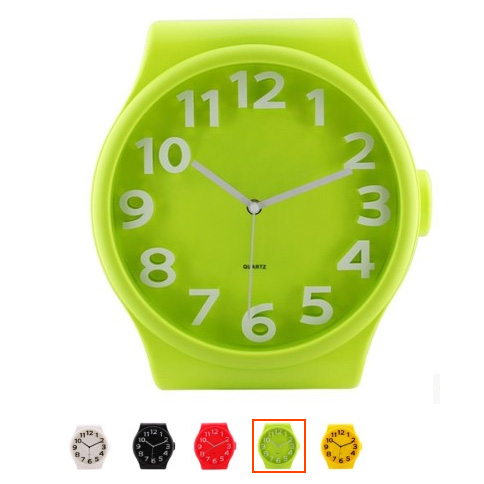 watch wall clock,wrist watch wall clock, watch shape clock, ice watch clock -- skyblue - 副本 - 副本