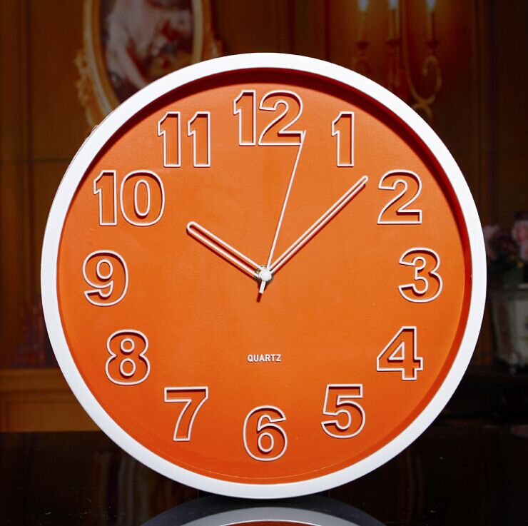 12 inch wall clock,plastic wall clock with rasing index 29553 , more colors 