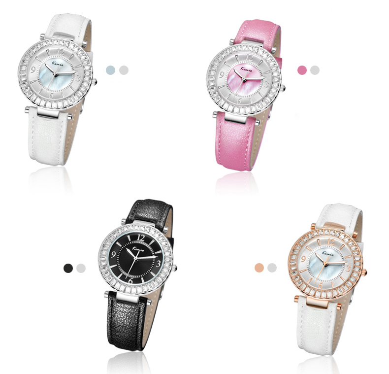#2501 leather lady's watch with customized logo and colors  