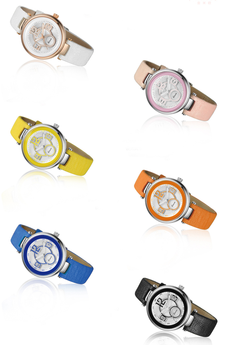 #2520 Women's Fashion Leisure PU Leather Band Analog Quartz Wrist Watch
