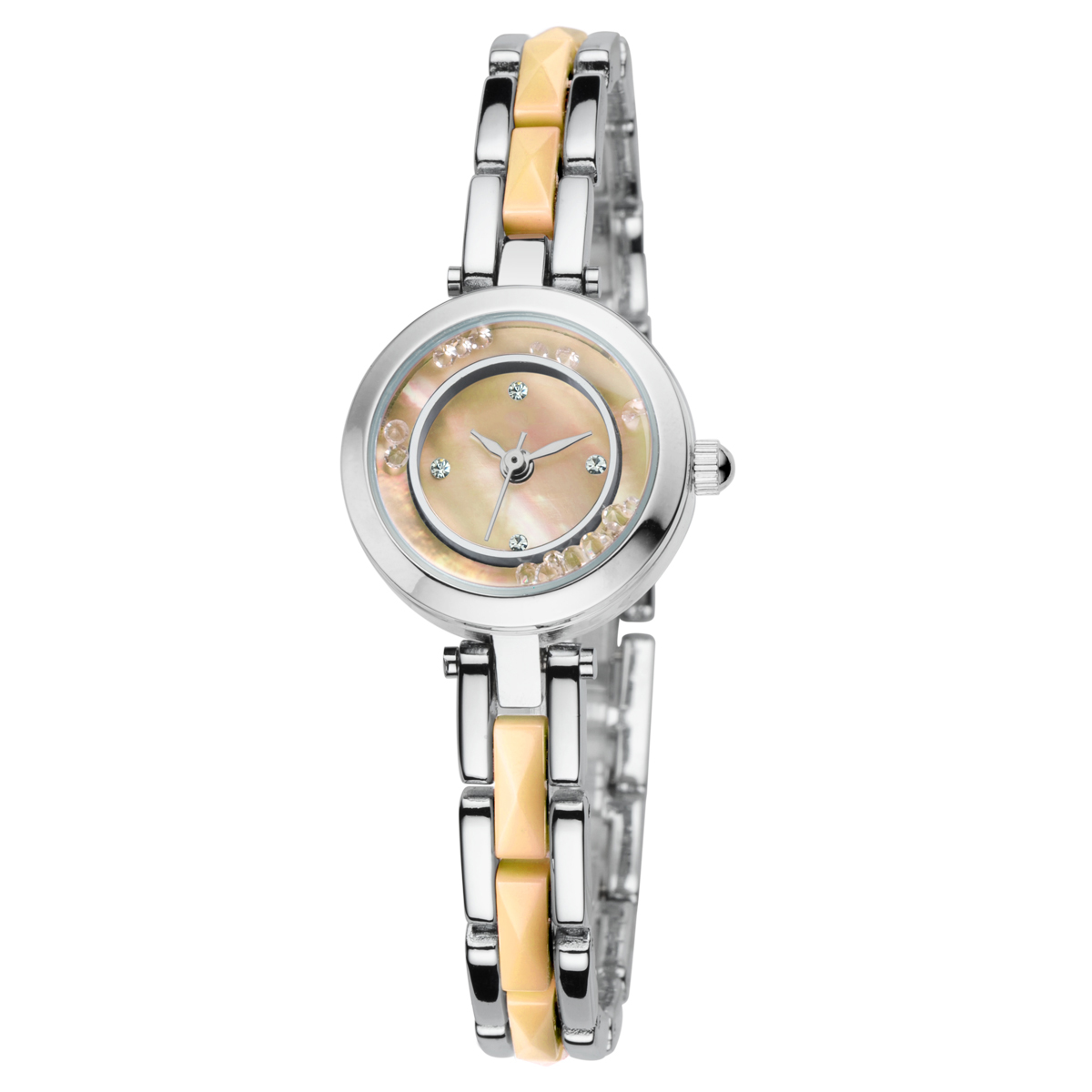 #2509 Wrist watch fashion Bracelet Chain Crystal Women Quartz Watch - yellow watch