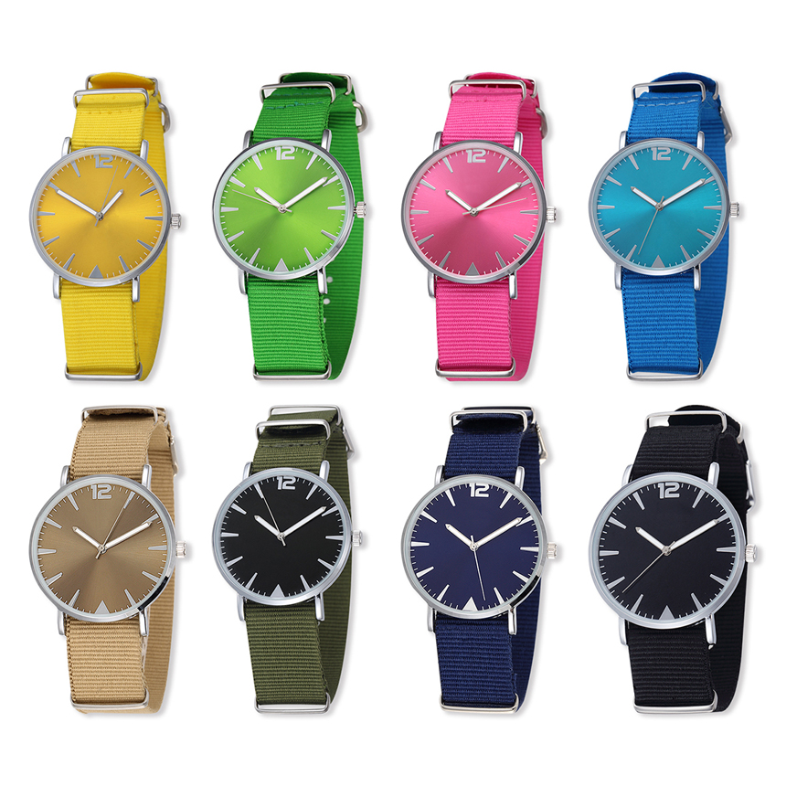 #3623 Men's wristwatch quartz analog interchangeable textile band - DW style watch