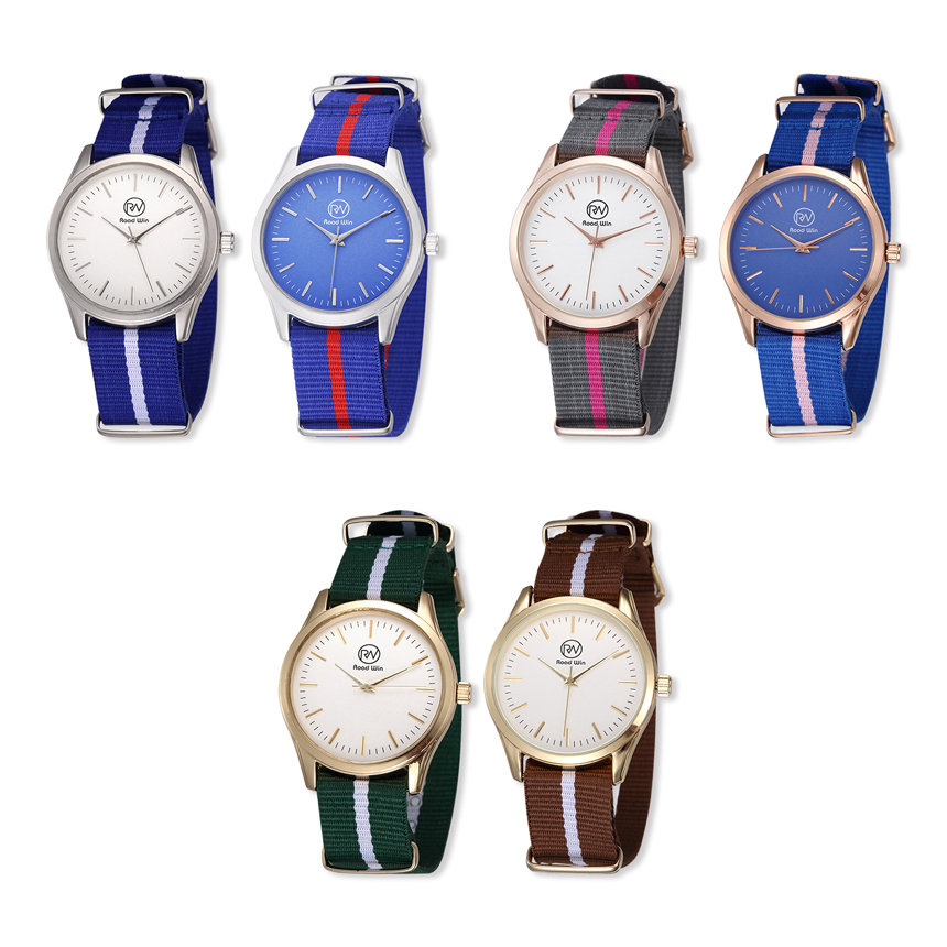 #3624 Men's wristwatch quartz analog interchangeable textile band - DW style watch 