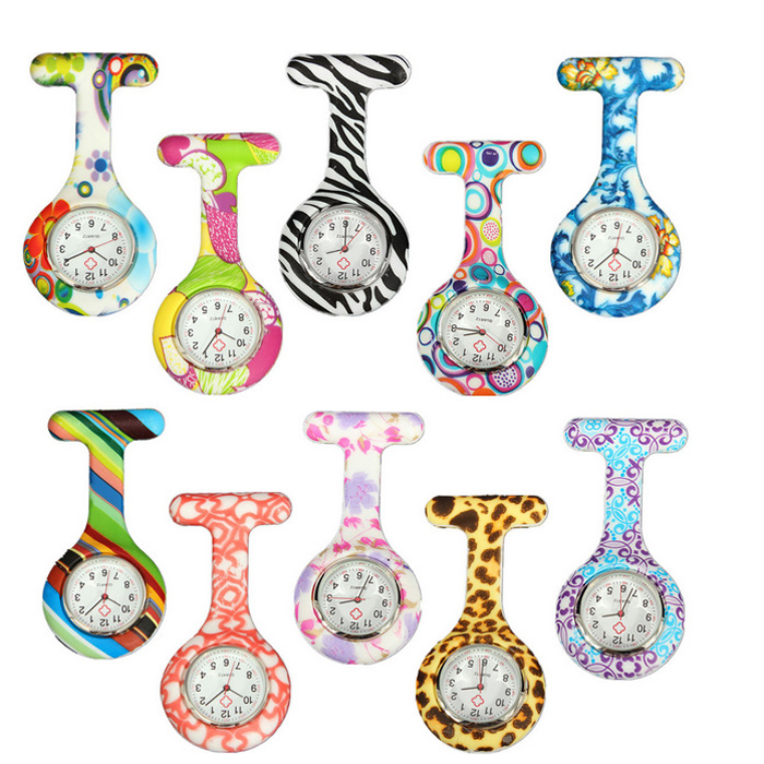Silicone nurse_fob watch NS881 -Full Printed Pattens