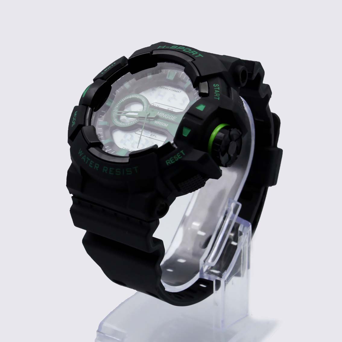 #02056Men's wristwatch quartz analog silicone strap watch