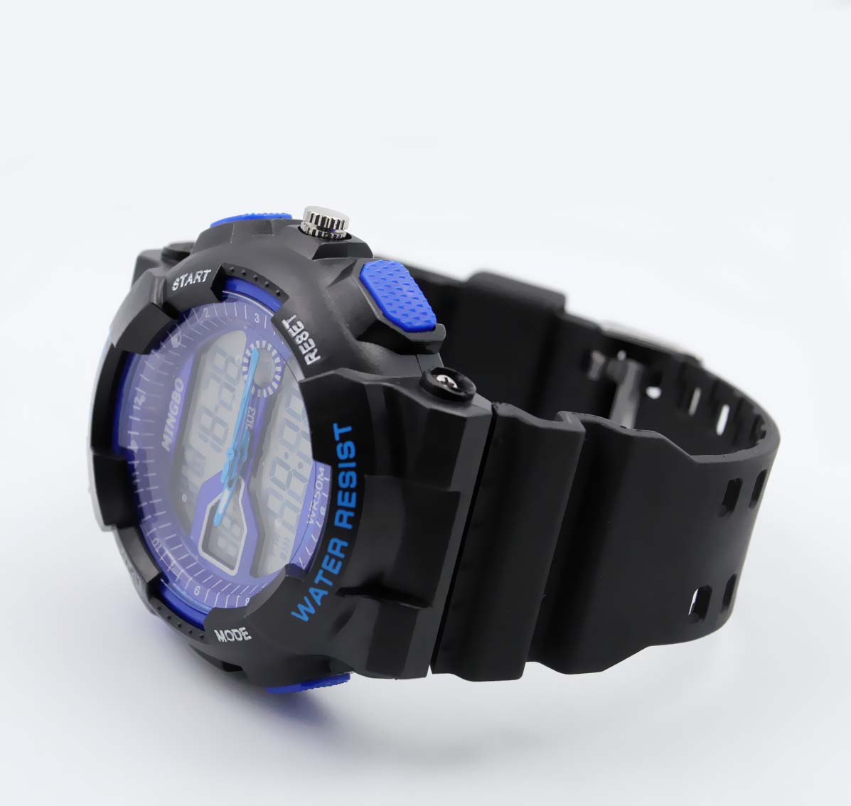 #02059Men's wristwatch quartz analog silicone strap watch