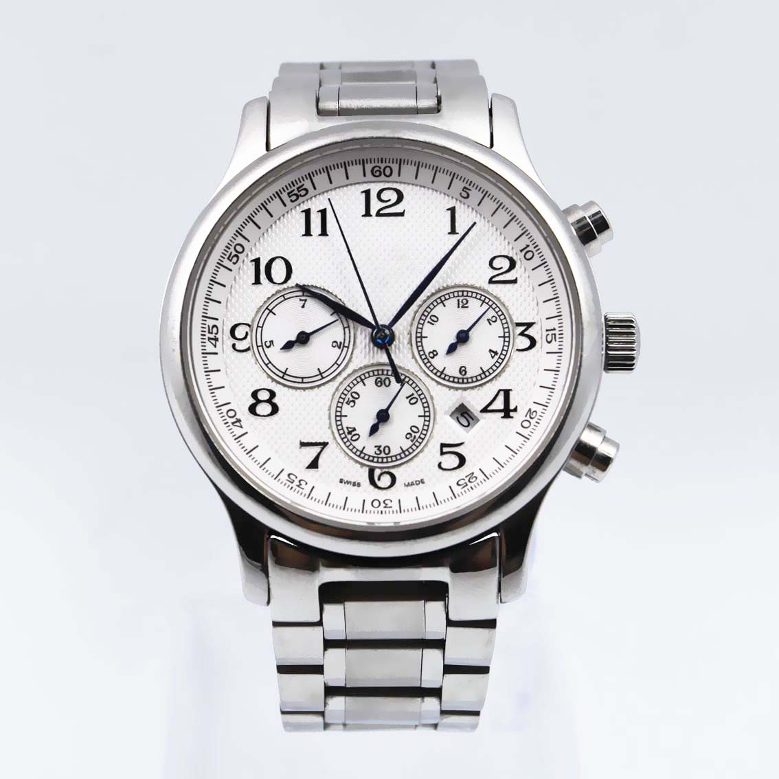#02069Men's wristwatch quartz analog alloy strap watch