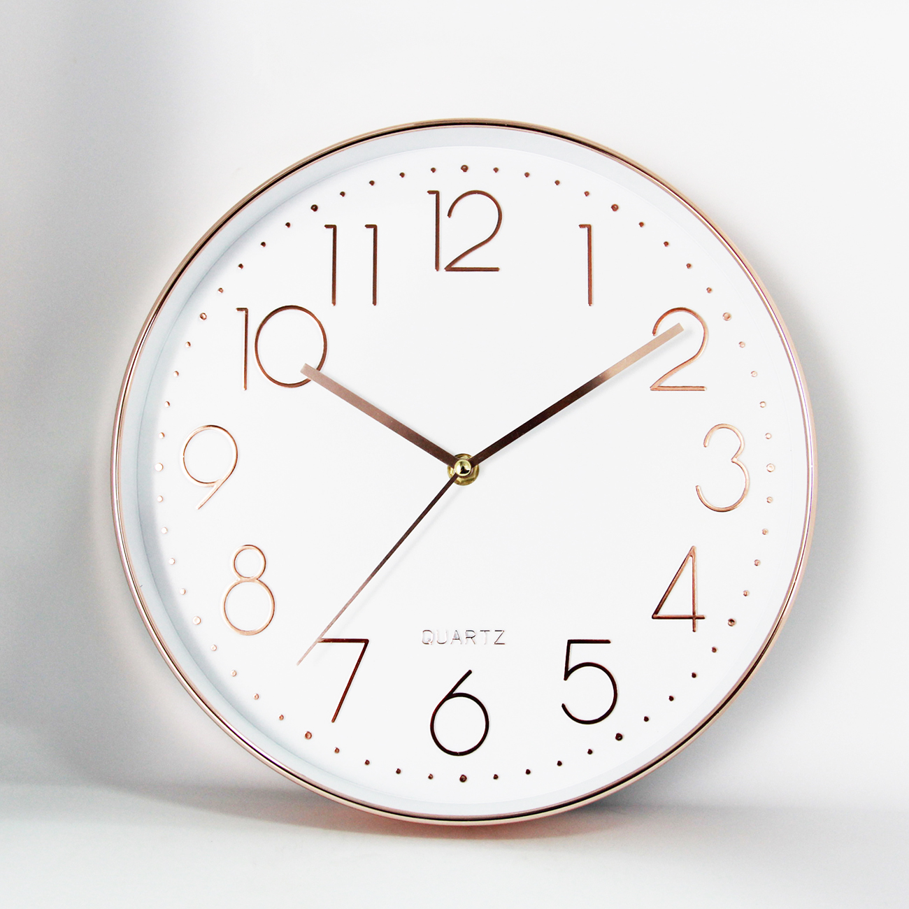  plastic wall clock dial custom rose gold clock 03079